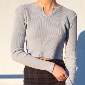 Brandy Melville Paige V-notch Knit Top